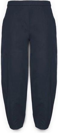 Elena Miro Stretch Katoen Ballontrousers - Dames - Straight fit broeken - Blauw - XS - Katoen - Broeken