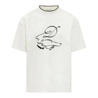 Dr&ocirc;le de Monsieur Dandy Dog T-shirt - male - Drole de Monsieur - T-Shirts - White - M - Tops