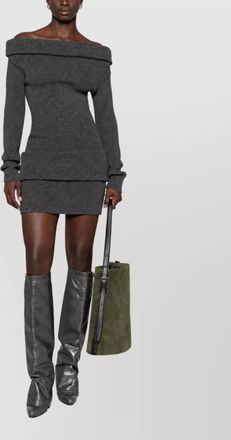 Jean Paul Gaultier wool knee-length knitted dress