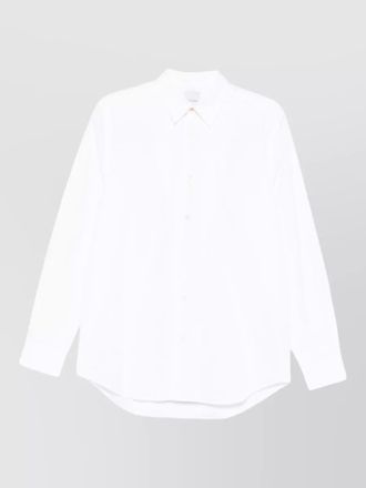Paul Smith cotton shirt long sleeves curved hem