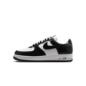 Nike Air Force 1 Cracked Leather Black / Black - White JA0248-001 Mens