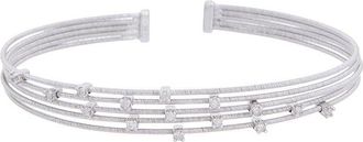 Meshmerise 18K Plated 0.15 Ct. Tw. Diamond Mesh Bangle
