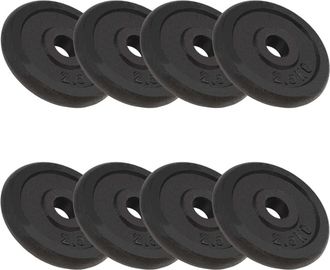 vidaXL Discos De Pesas De Hierro Fundido 8 Piezas 2,5 Kg Vidaxl