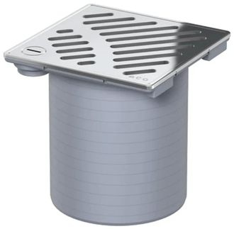 Aco Aco Easy-flow Aufsatzst&uuml;ck Abs 149x149 K3/rahmen U.schlitzrost V2a/verriegelt, 5141.23.00