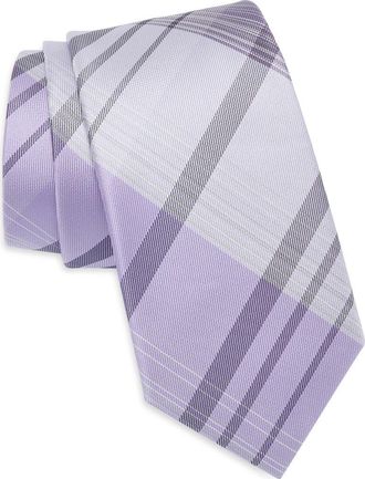 Calvin Klein Portia Plaid Tie in Purple at Nordstrom Rack
