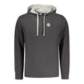 North Sails Hoodie met lange mouwen- logo en applicatie - Heren - Sweatshirts & Hoodies - Zwart - Maat: 3XL Katoen