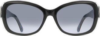 Kate Spade New York Elowen/G/S Asian Fit 807/9O Womens Sunglasses Black Size 55