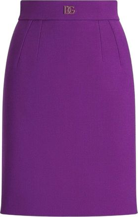 Dolce & Gabbana Minigonna DNA in lana - Viola