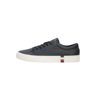 Tommy Jeans Schoenen, Heren, Zwart, 40 EU, Leer, Embl&eacute;matiques Luxe Sneakers