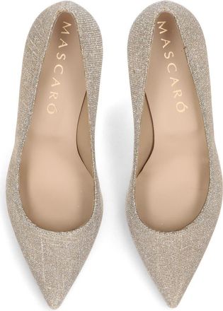 Ursula Mascar&oacute; Glitzy Mid Heel Pump in Metallic Gold at Nordstrom, Size 38.5
