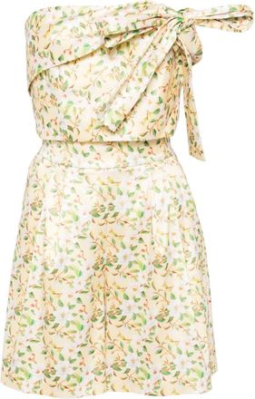 Saiid Kobeisy Mikado tailored top and shorts set - women - Polyester - 34 - Yellow