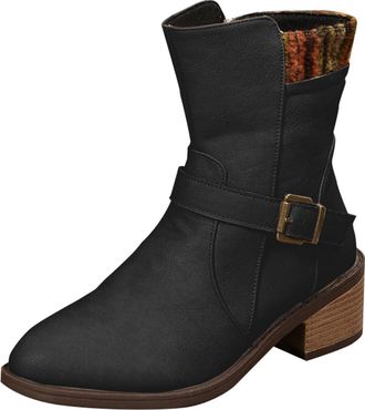 Generic ladies boots, women shoes, Womens Spring And Autumn Winter Fashionable Thick Boots Zipper Mid Tube Thick girls Boot