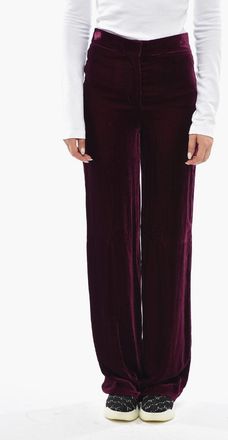 Stella McCartney Pantaloni in Velour a Gamba Dritta Stella McCartney