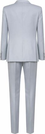 Tagliatore Mens Single-Breasted Suit Bruce Pearl Virgin Wool Grey Suits