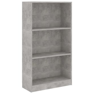 vidaXL Estanter&iacute;a De 3 Niveles Contrachapada Gris Hormig&oacute;n 60x24x109cm Vidaxl