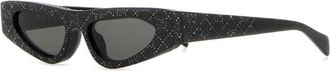 Gucci Embellished Cat-Eye Zonnebrillen - Dames - Zonnebrillen - Zwart - ONE Size - Accessoires