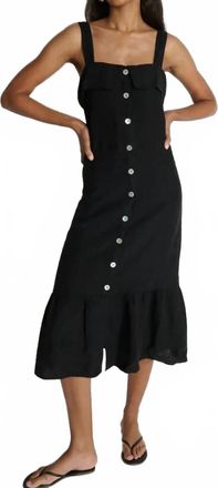 Nation Ltd Amalia Midi Dress In Jet Black