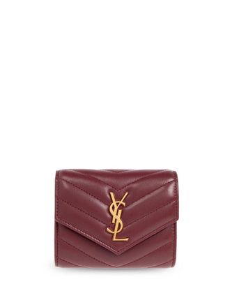 Saint Laurent Cassandre matelass&eacute; wallet - Red
