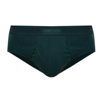 Tom Ford Ondergoed, Heren, Groen, XS, Katoen, Cotton Briefs With Logo