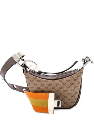 Gucci Attache Shoulder Bag Micro GG Coated Canvas Mini hobo bag - Marrone