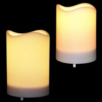 OEM Velas Solares Exteriores Impermeables Y Sin Llama Con Sensor De Luz Integrado, Temporizador Inteligente, Encendido/apagado Autom&aacute;tico Del Anochecer Al