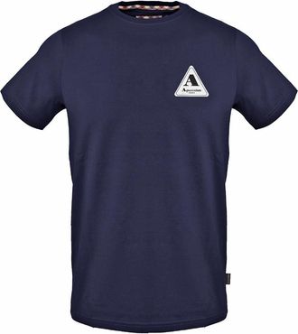 Aquascutum Heren borst Logo Regular T-Shirt (Marine)