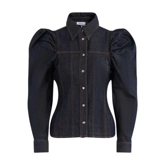 Ganni Mujer, Blusas y Camisas, Azul, Talla: XS