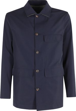 Kired Midnight Blue Reversible Buttoned Polyamide Jacket