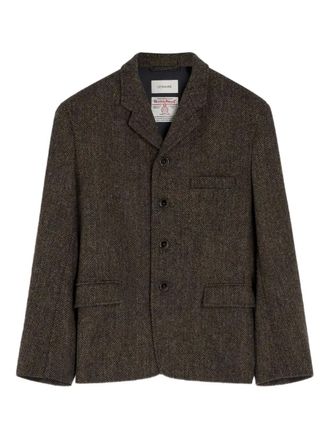 Christophe Lemaire Blazer met visgraatpatroon - Bruin