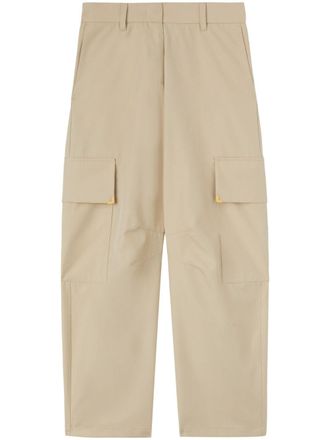 Palm Angels carrot-cut cotton trousers - Neutrals