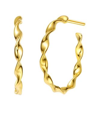 Rachel Glauber 14K Plated Open Hoops