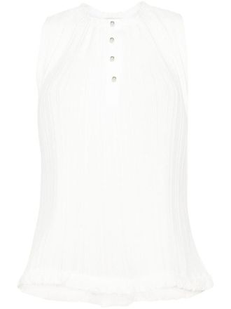Lanvin Pleated Sleeveless Top