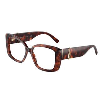 Tiffany & Co. Rood Havana Brillen Montuur - Dames - Brillen - Bruin - 53 MM - Accessoires