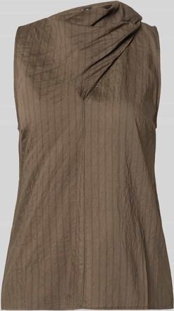 Mango Blusentop aus Viskose-Mix Modell TATU in Mittelbraun, Gr&ouml;&szlig;e L