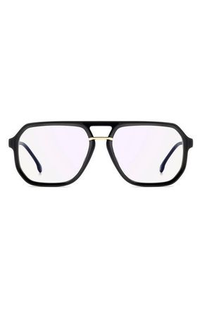 Carrera Victory 58mm Pilot Optical Glasses in Black Gold/Blue Sp at Nordstrom