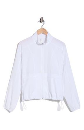 Zella Interval Zip Up Jacket in White at Nordstrom Rack, Size X-Large