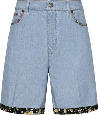 Valentino Garavani Blauwe Katoenen Shorts Regular Fit Itali&euml; - Heren - Denim shorts - Blauw - W32 - Katoen - Korte Broeken