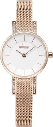 Obaku Lykke Quartz White Dial Ladies Watch V207LEVIMV
