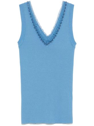P.A.R.O.S.H. ribbed tank top - Blue