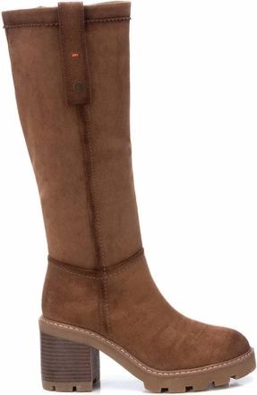 Refresh Womens Casual Suede Boots In Camel