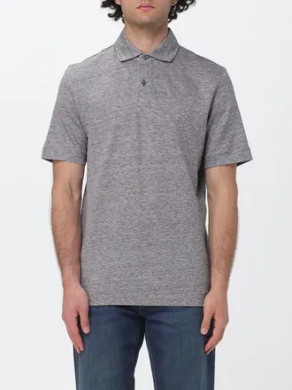 HUGO BOSS Polo in cotone e lino
