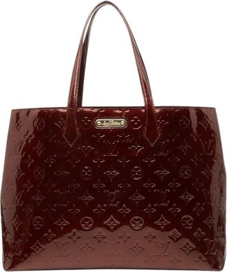 Louis Vuitton Rouge Fauviste Patent Leather Handbag Tote Bag (Pre-Owned)