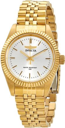 Invicta Specialty Quartz Silver Dial Yellow Gold-tone Ladies Watch 29407