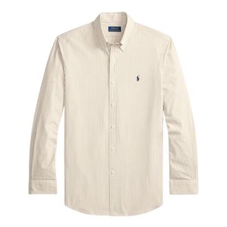 Ralph Lauren Casual Shirts, male, Beige, Size: XL Custom Fit Striped Shirt