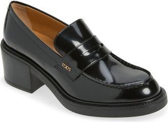 Tod's Penny Loafer Pump in Nero at Nordstrom, Size 36.5