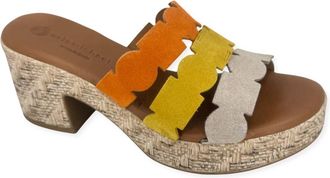 Eric Michael Womens Minka Sandal In Orange/multi