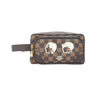 Louis Vuitton Pre-owned Damier Friendship Dopp Kit Coated Canvas Pouch - Heren - Pre-owned - Bruin - Maat: ONE Size