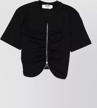 Msgm short sleeve top featuring ruched detail
