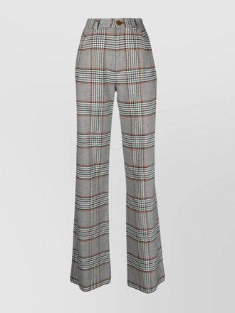 Vivienne Westwood tartan check high-rise straight-leg tailored trousers