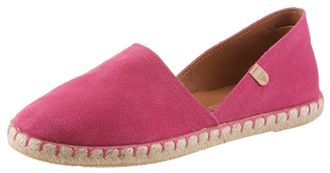 Verbenas Espadrille VERBENAS CARMEN SERRAJE, Damen, Gr. 35, pink (fuchsia), Veloursleder, Schuhe Espadrille, Schlupfschuh, Sommerschuh, Loafer mit typischem Ju